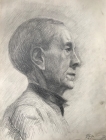 Рисунок, портрет мужчины. Бумага, карандаш. Художник Балабанов В.В. 1955 год. СССР. Рисунок, портрет мужчины. Бумага, карандаш. Художник Балабанов В.В. 1955 год. СССР.