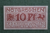 Нотгельд, бона город Ганновер, 10 пфеннигов. Hannover, Саксония, Германия. 30 июня 1921 года. Нотгельд, бона город Ганновер, 10 пфеннигов. Hannover, Саксония, Германия. 30 июня 1921 года.