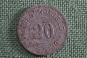 Нотгельд 20 пфеннигов, город Эммендинген , Германия. 1914-1918 год. Stadt Emmendingen Нотгельд 20 пфеннигов, город Эммендинген , Германия. 1914-1918 год. Stadt Emmendingen