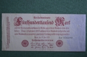 Банкнота 500000 (Пятьсот тысяч) марок, 1923 год. Берлин, Веймарская Республика, Германия. Банкнота 500000 (Пятьсот тысяч) марок, 1923 год. Берлин, Веймарская Республика, Германия.