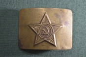 Пряжка ременная латунная, армейская. СССР. Пряжка ременная латунная, армейская. СССР.