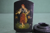 Шкатулка старинная лаковая Шкатулка старинная лаковая