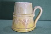 Кружка пивная, керамическая, бежевая. Обливная керамика. Прибалтика. Кружка пивная, керамическая, бежевая. Обливная керамика. Прибалтика.