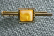 Зажим для галстука, под янтарь. Квадратная вставка. Мужской аксессуар. Винтаж. Зажим для галстука, под янтарь. Квадратная вставка. Мужской аксессуар. Винтаж.