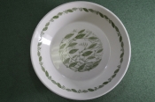 Пиала тарелка керамическая зеленый рисунок Пиала тарелка керамическая зеленый рисунок