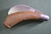 Нож старинный раскладной садовый. Мичуринский санитарный нож. СССР. 1940-е годы. Нож старинный раскладной садовый. Мичуринский санитарный нож. СССР. 1940-е годы.