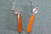 Серьги, сережки с янтарными висюльками. Винтаж. Серьги, сережки с янтарными висюльками. Винтаж.