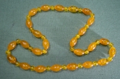 Бусы желтые, пластик с пузырьками. 77 см. Винтаж. Бусы желтые, пластик с пузырьками. 77 см. Винтаж.