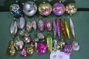 Елочные новогодние игрушки, украшения. 30 штук. Шары, сосульки, разное. Стекло. Подборка # 41 Елочные новогодние игрушки, украшения. 30 штук. Шары, сосульки, разное. Стекло. Подборка # 41