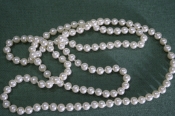 Бусы под жемчуг. Длина 110 см. Женское украшение. Бусы под жемчуг. Длина 110 см. Женское украшение.