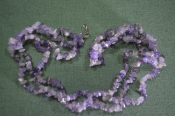 Бусы каменные в три нитки, фиолетовые. Длина 48 см. Камень. Женское украшение. Бижутерия. Бусы каменные в три нитки, фиолетовые. Длина 48 см. Камень. Женское украшение. Бижутерия.