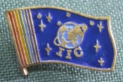 Знак, значок IIC. Космос, космическая связь. Знак, значок IIC. Космос, космическая связь.