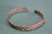 Браслет медный витой. Медь, металл. Женское украшение. Браслет медный витой. Медь, металл. Женское украшение.