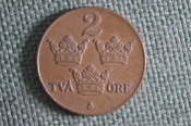 Монета 2 эре 1930 года, Швеция. Tva ore. Med folket for fosterlandet. Монета 2 эре 1930 года, Швеция. Tva ore. Med folket for fosterlandet.