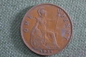 Монета 1 пенни 1936 года, Великобритания. Король Георг V. One penny. #3 Монета 1 пенни 1936 года, Великобритания. Король Георг V. One penny. #3