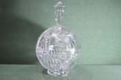 Ваза хрустальная, шар. Конфетница. Хрусталь, Чехословакия. Дефект !!! Ваза хрустальная, шар. Конфетница. Хрусталь, Чехословакия. Дефект !!!