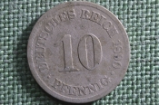 Монета 10 пфеннигов 1890 года, буквы A A. Deutsches Reich, Германская Империя. Монета 10 пфеннигов 1890 года, буквы A A. Deutsches Reich, Германская Империя.
