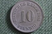 Монета 10 пфеннигов 1915 года, буквы A A. Deutsches Reich, Германская Империя. Монета 10 пфеннигов 1915 года, буквы A A. Deutsches Reich, Германская Империя.
