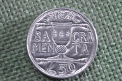 Монета 50 лир 1993 года. Ватикан. Монета 50 лир 1993 года. Ватикан.