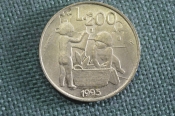 Монета 200 лир 1995 года. Сан-Марино. Монета 200 лир 1995 года. Сан-Марино.