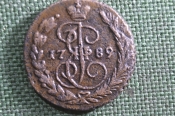 Монета 1 копейка 1789 года, ЕМ. Медь. Екатерина II, Российская Империя. #2 Монета 1 копейка 1789 года, ЕМ. Медь. Екатерина II, Российская Империя. #2