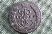 Монета 1 копейка 1789 года, ЕМ. Медь. Екатерина II, Российская Империя. Монета 1 копейка 1789 года, ЕМ. Медь. Екатерина II, Российская Империя.