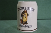 Кружка пивная керамическая, на 0,5 л. Monchshof. Монах с кружкой пива. Германия. Кружка пивная керамическая, на 0,5 л. Monchshof. Монах с кружкой пива. Германия.