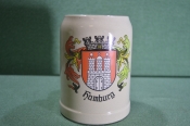 Кружка пивная керамическая на 0,5 л. Hamburg. Герб, Город Гамбург. Керамика, Германия. Кружка пивная керамическая на 0,5 л. Hamburg. Герб, Город Гамбург. Керамика, Германия.
