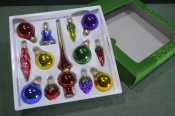Елочные игрушки из стекла, набор Елочные игрушки из стекла, набор