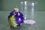 Елочная игрушка из стекла, шар Елочная игрушка из стекла, шар