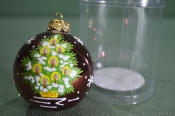 Елочная игрушка из стекла, шар Елочная игрушка из стекла, шар