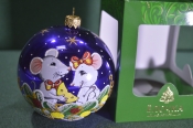 Елочная игрушка из стекла, шар Елочная игрушка из стекла, шар