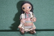 Кукла, куколка в национальной одежде. Девушка с косами. Кукла, куколка в национальной одежде. Девушка с косами.