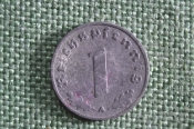 Монета 1 рейхспфенниг 1943 года, буква A. Пфеннинг, 3 Рейх, Германия. Монета 1 рейхспфенниг 1943 года, буква A. Пфеннинг, 3 Рейх, Германия.