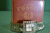 Часы Fossil, женские, кварцевые. Браслет, коробка. Стразы. Часы Fossil, женские, кварцевые. Браслет, коробка. Стразы.