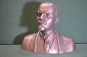 Бюст металлический, Владимир Ильич Ленин. Силумин. Скульптор А. Мурзин, 1980 год. Бюст металлический, Владимир Ильич Ленин. Силумин. Скульптор А. Мурзин, 1980 год.