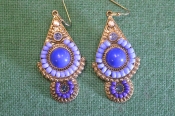 Серьги, сережки сине голубые. Восточные мотивы. Металл, вставки. Серьги, сережки сине голубые. Восточные мотивы. Металл, вставки.