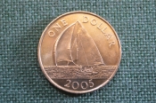 Монета 1 доллар 2005 год. One dollar. Парусник. Елизавета II, Бермуды, Бермудские острова. Монета 1 доллар 2005 год. One dollar. Парусник. Елизавета II, Бермуды, Бермудские острова.