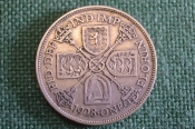 Монета 1 флорин 1928 год. One florin. Серебро. Георг V, Великобритания. Монета 1 флорин 1928 год. One florin. Серебро. Георг V, Великобритания.