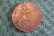 Монета 1 пенни 1921 год. One penny. Георг V, Великобритания. Монета 1 пенни 1921 год. One penny. Георг V, Великобритания.