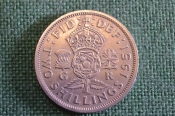 Монета 2 шиллинга 1951 год. Shilling. Георг VI, Великобритания. Монета 2 шиллинга 1951 год. Shilling. Георг VI, Великобритания.