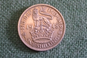 Монета 1 шиллинг 1948 год. One shilling. Георг VI, Великобритания. Монета 1 шиллинг 1948 год. One shilling. Георг VI, Великобритания.