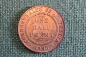 Монета 1/2 пенни 1938 года. One half penny. Георг VI, Australia, Австралия. Монета 1/2 пенни 1938 года. One half penny. Георг VI, Australia, Австралия.
