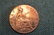 Монета 1/2 пенни 1921 год. Half penny. Георг V, Великобритания. Монета 1/2 пенни 1921 год. Half penny. Георг V, Великобритания.