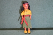 Кукла Индианка. Целлулоид. Кожа. Дикий Запад. Южная Америка. 1960е. Кукла Индианка. Целлулоид. Кожа. Дикий Запад. Южная Америка. 1960е.