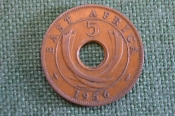 Монета 5 центов 1956 год. Елизавета II. Восточная Африка, East Africa. Монета 5 центов 1956 год. Елизавета II. Восточная Африка, East Africa.