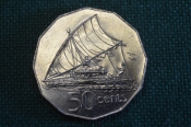 Монета 50 центов 1998 года. Елизавета II. Фиджи, Fiji. Монета 50 центов 1998 года. Елизавета II. Фиджи, Fiji.