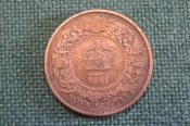 Монета 1 цент 1861 год. Розы, корона. Виктория. Новая Шотландия, Nova Scotia. Канада. Монета 1 цент 1861 год. Розы, корона. Виктория. Новая Шотландия, Nova Scotia. Канада.