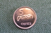 Монета 5 центов 1997 года. Елизавета II. Фиджи, Fiji. Монета 5 центов 1997 года. Елизавета II. Фиджи, Fiji.