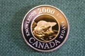 Монета 2 доллара 2000 год. Биметалл, пруф. Медведи. Елизавета II. Canada, Канада. Монета 2 доллара 2000 год. Биметалл, пруф. Медведи. Елизавета II. Canada, Канада.